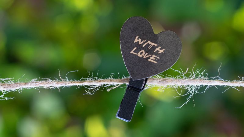 clothespin, heart, love, blur, 4k