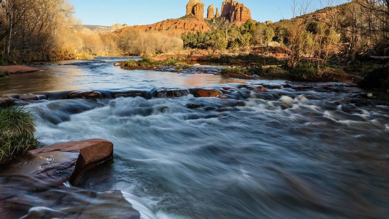 mountain, desert, nature, river, fun