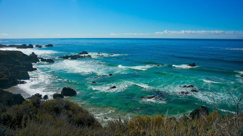 coast, sea, california, oceans, waves, rocks, nature