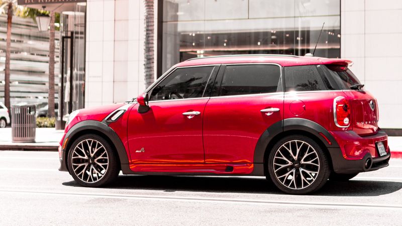 mini cooper, mini, marque, red, street, 4k