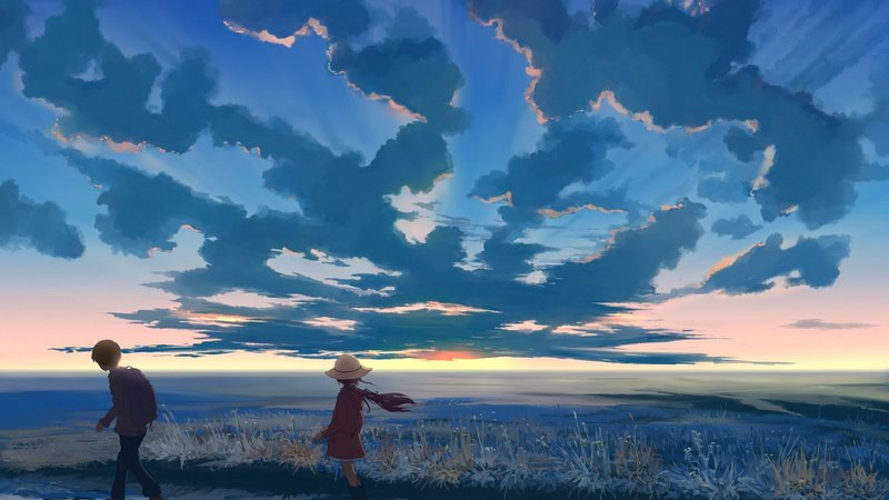 art, boy, girl, anime