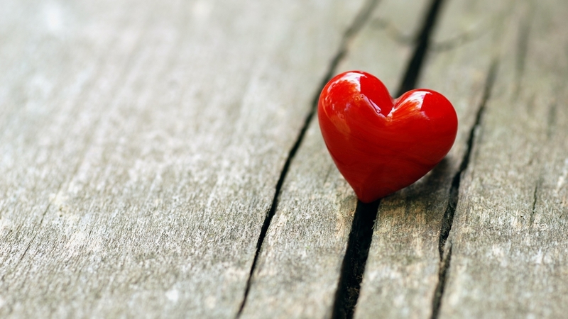 red, wood, love, heart