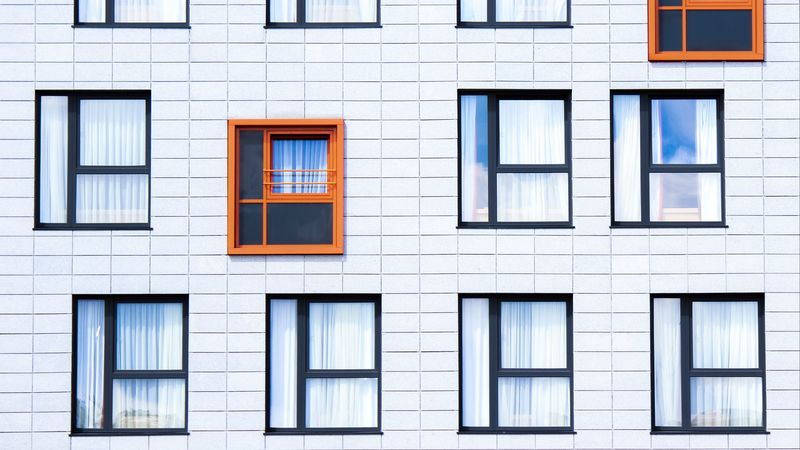 facade, windows, building, minimalism, contrast, 4k