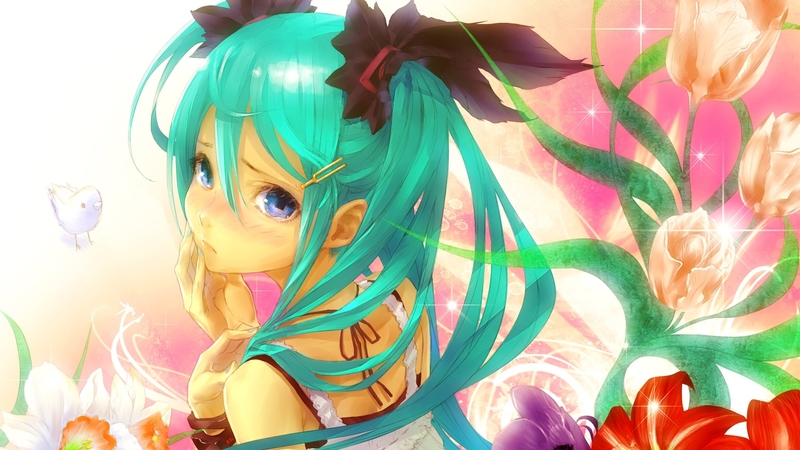 cute, vocaloid, hatsune miku, love, beauty, blue eyes