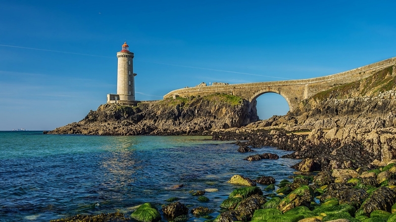 coast, lighthouses, sea, architecture, oceans, bridges, rocks, nature