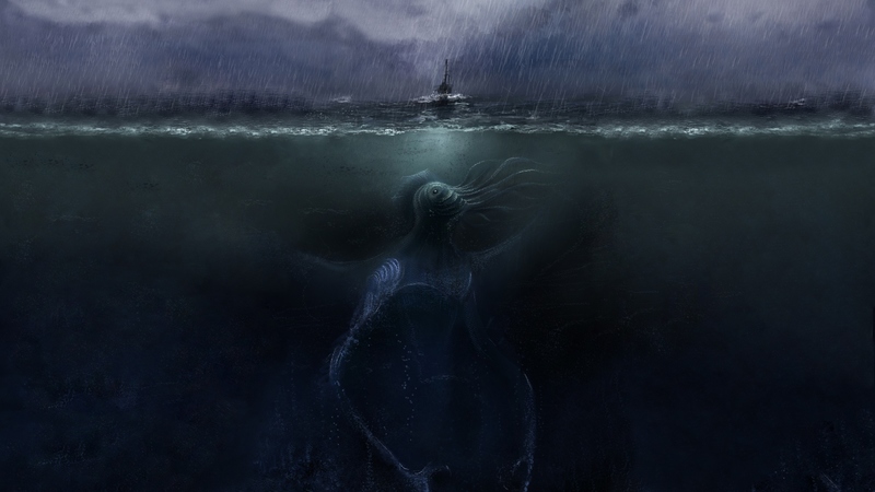 boat, nice, water, dark, awesome, scary, monster, rain, light