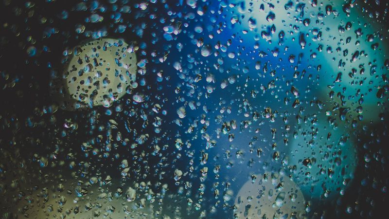drops, glare, glass, blur, circles, 4k