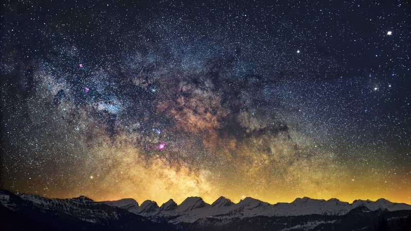 stars, moon, sun, planet, nature, way, milky, galaxy