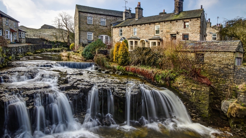 england, britiain, waterfalls, water, running, nature, river, uk, landscape
