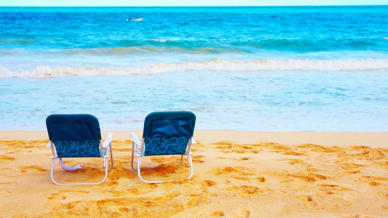 pretty, beautiful, sea, beach, sand, chairs, beauty, chair, blue, exotic, lovely, view, ocean, relax, waves, sky, paradise, peaceful, summer, nature, tropical