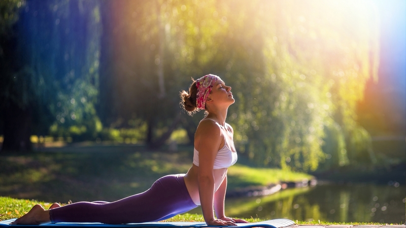 calm, yoga, girl, women