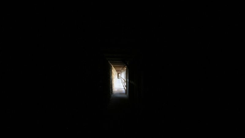 corridor, passage, dark, gloomy, 4k