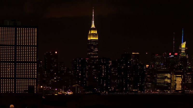 night city, skyscraper, city lights, metropolis, new york, united states, 4k