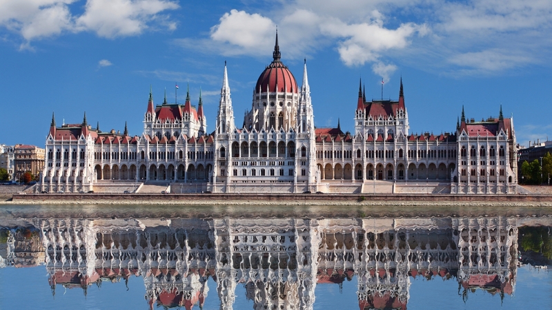 building, city, river, reflection, danube