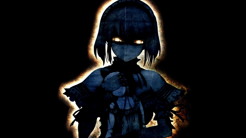 creepy, glowing, girl, dark