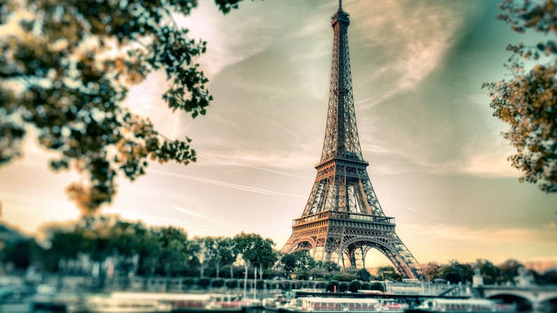 photo, architecture, cityscape, france, beautiful, sunset, eiffel tower ...