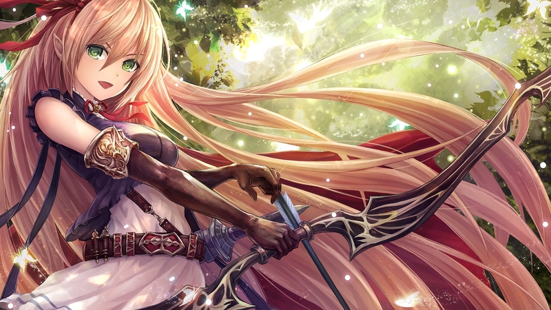 cg, elf, manga, game, bahamut, fantasy, girl, anime, shingeki, archer, long hair