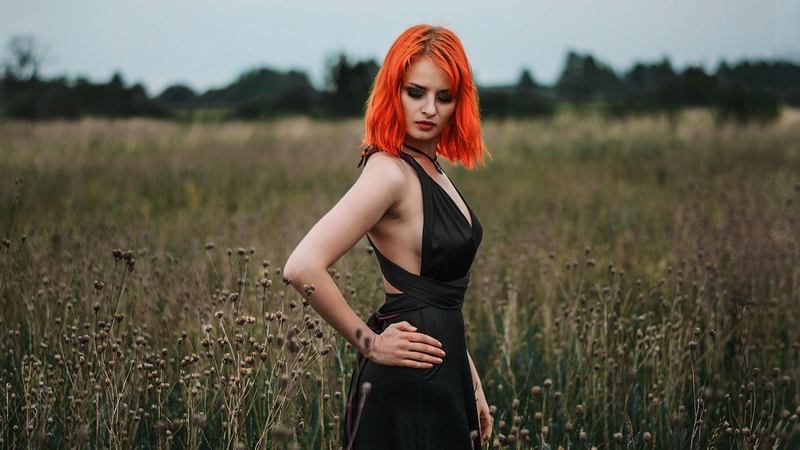 babe, model, red head, lady, woman