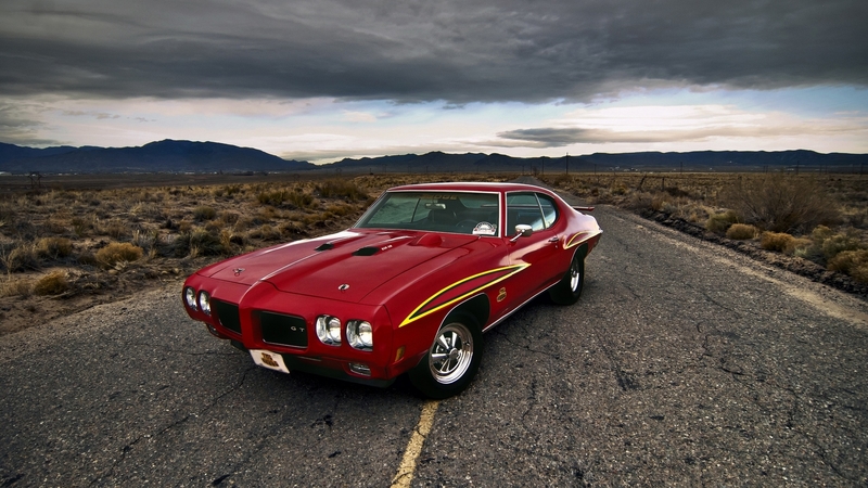 red, pontiac, gto, car