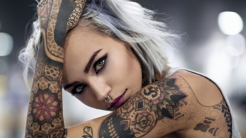 alessandro di cicco, girl, model, tattoo, woman