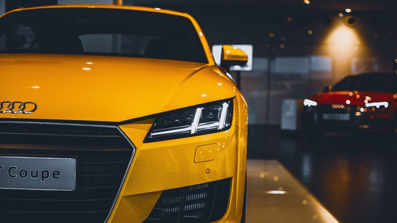 audi tt, audi, front view, headlight, 4k