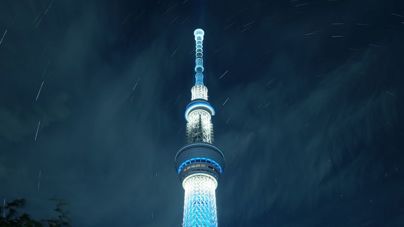 tower, skyscraper, backlight, illumination, tokyo, 4k