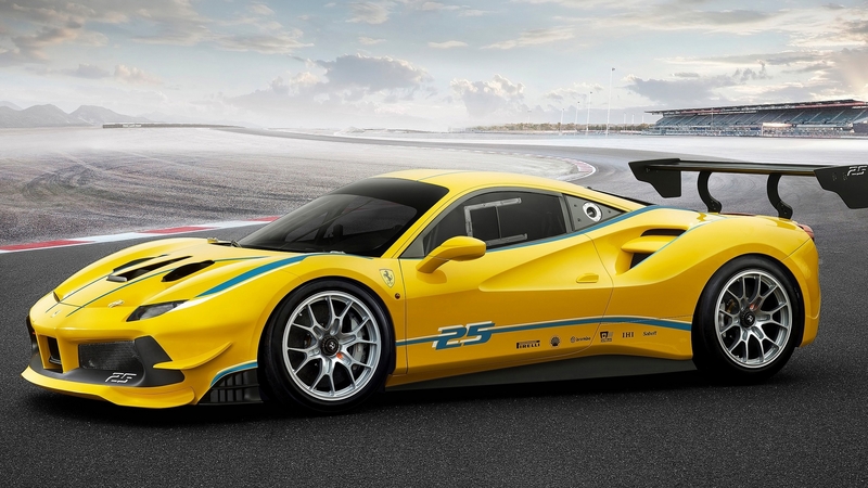 2017, challenge, yellow, 488, fast, ferrari
