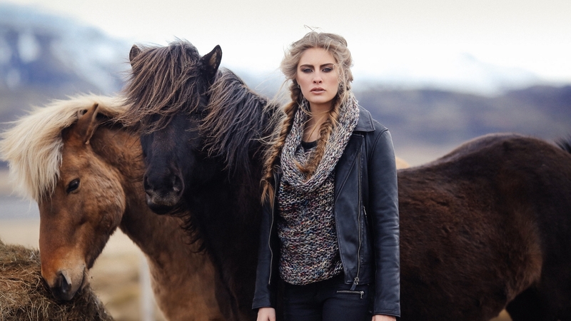 nature, horse, woman, girl
