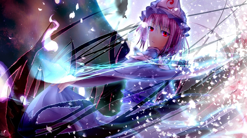 moon, dress, girl, anime, magic