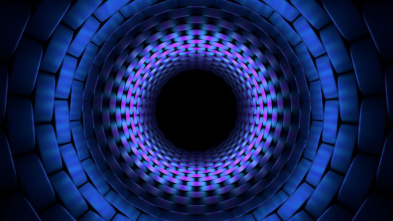 plexus, tunnel, rendering, 4k