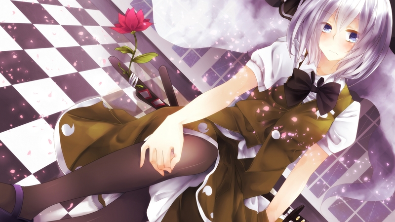 cute, lovely, dress, girl, blush, sad, touhou