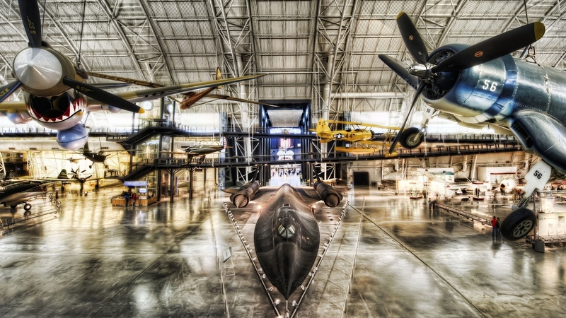 museum, aircraft, plane, hanger