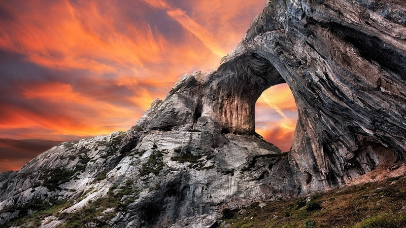 mountain, cool, nature, sunset, fun