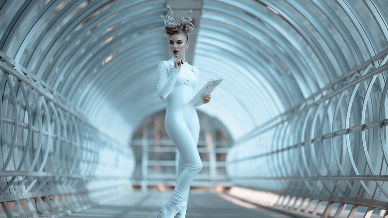 girls, glamour photography, sci fi, science fiction