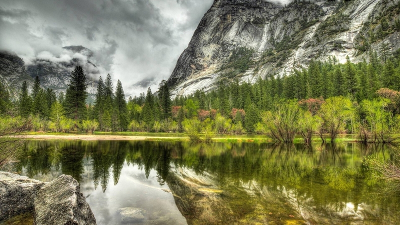mountain, forest, cool, nature, fun, lake