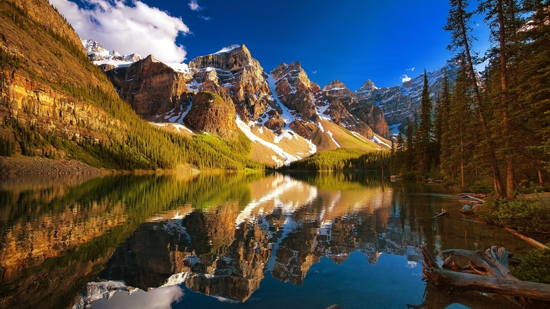 forest, rocks, beautiful, sky, lake, mountain, tranquil, treres, serenity, mirror, reflection, landscape