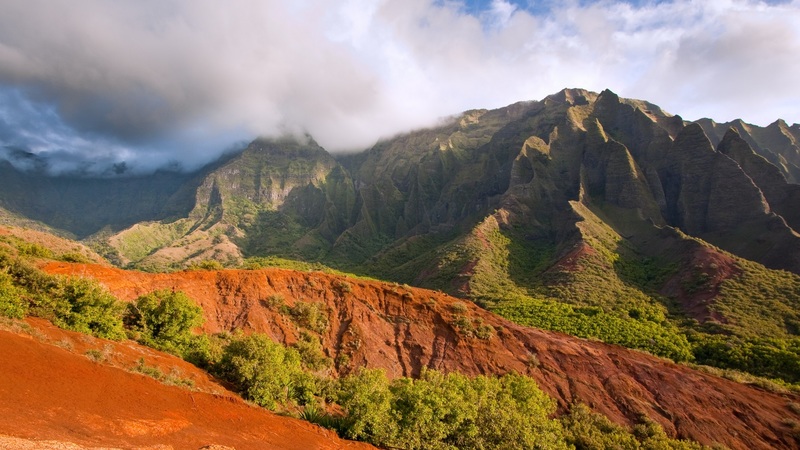 beautiful, clouds, skies, paradise, mountains, nature, forsts, tropical, blue