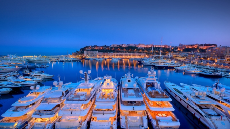 marina, city, boats, dusk, beautiful, coast, lights