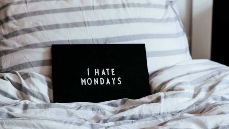 monday, nameplate, inscription, bed, hatred, 4k