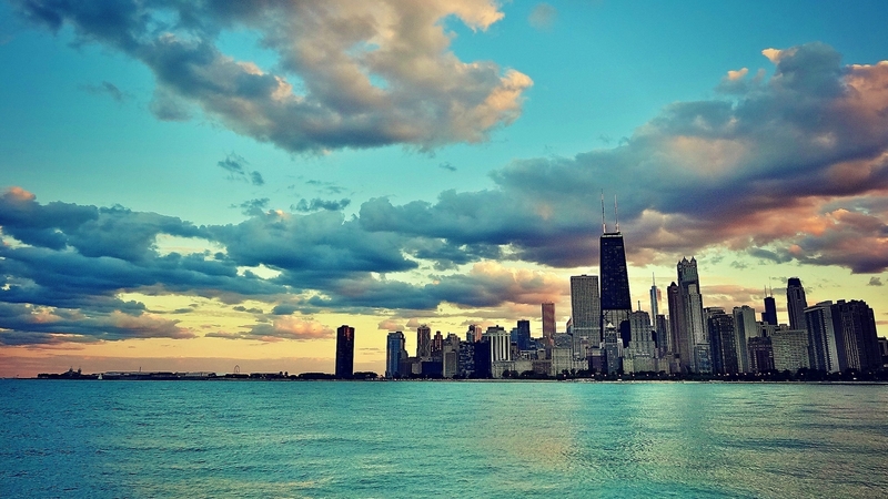 usa, buildings, cityscape, sky, clouds, chicago, modern, city, water, river, us