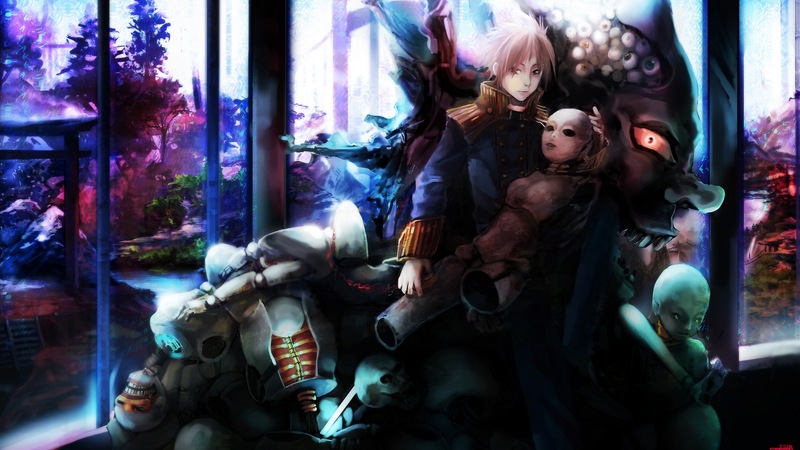 badass, guy, beautiful, short hair, demon, cool, anime, awesome, beauty, skull