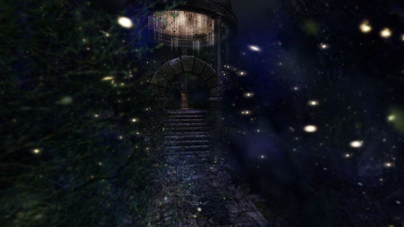 gazebo, arch, glare, glitter, art, 4k