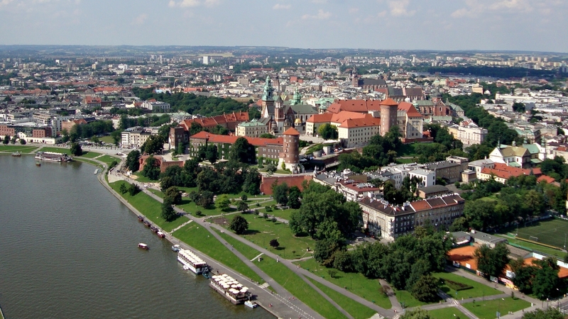 wawel, city, poland, krakow, river, castle