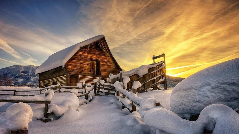 cool, nature, fun, cabin, winter