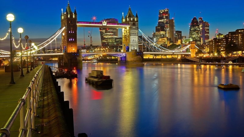 cityscapes, nights, bridges, lights, rivers, nature, england