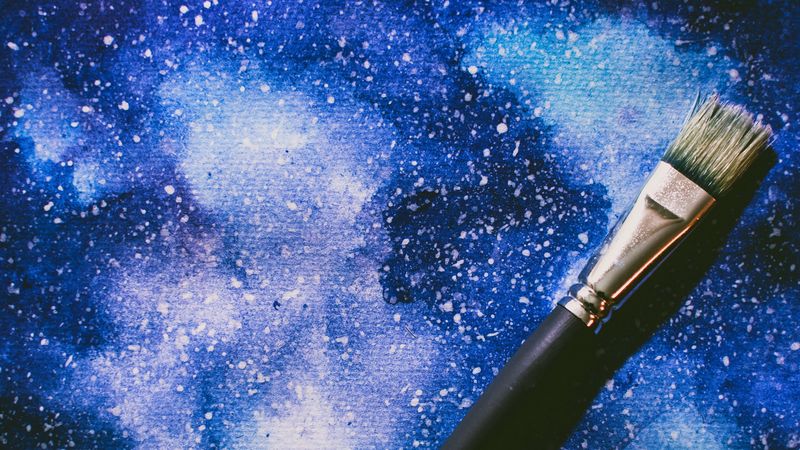 brush, artistic, paint, cosmic, 4k