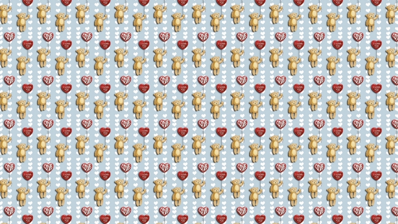 pattern, texture, paper, valentine, teddy bear