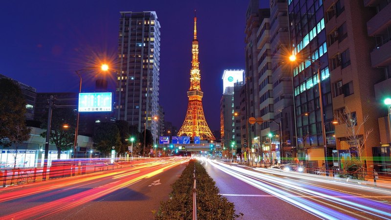 japan, city, japanese, tower, tokyo, scenery, night