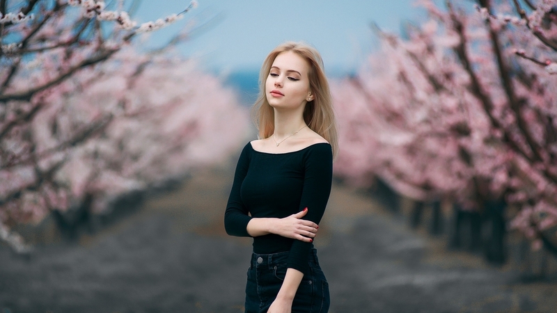 babe, model, blonde, lady, woman