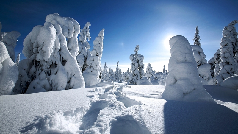pretty, wonderful, stunning, sun, beautiful, clouds, nice, footsteps, way, frost, amazing, hills, horizon, sky, trees, winter, snow, ice, nature